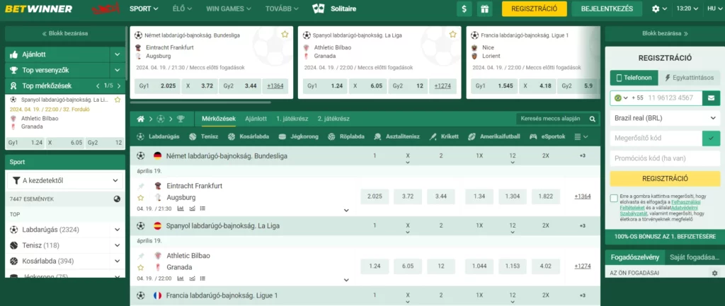 BetWinner fogadható sportágak